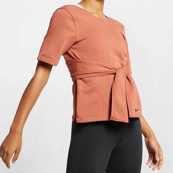 NIKE Studio Yoga Training Dri-Fit Wrap Top - Picture 3 of 8